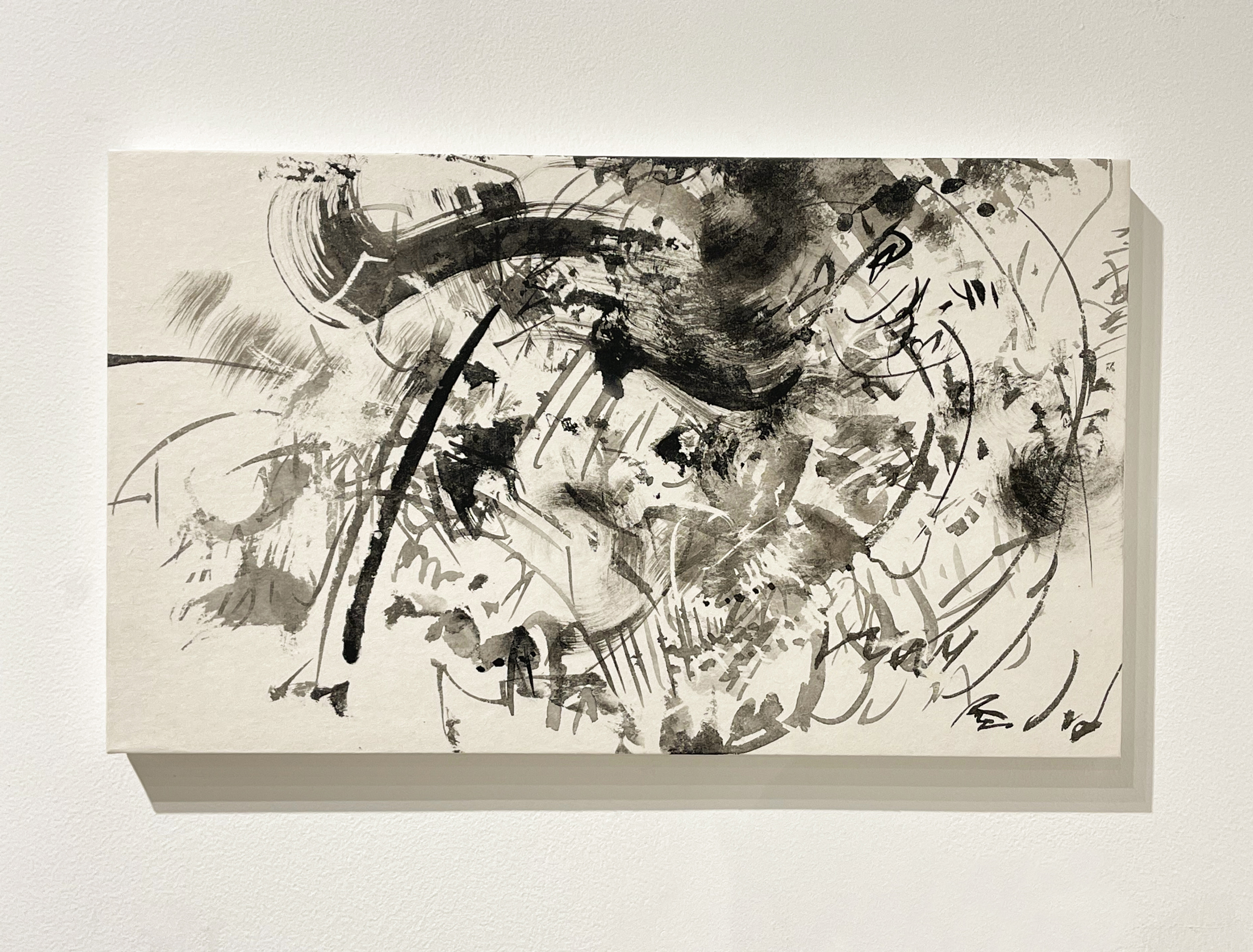 Abstract painting with Japanese ink / Rhythm